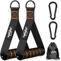 WALITO Exercise Handles, Replacement Cable Machine Attachments for Home Gym Equipment, Pulley System, Pilates, Resistance Bands, Strength Trainer, Heavy Duty Working Out Handles - color: Black-Orange