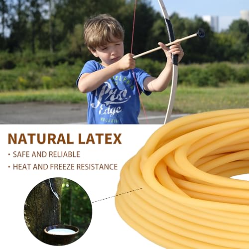 Latex Rubber Tubing 1/4"ID x 3/8"OD Surgical Tubing Slingshot Bands Fitness Hose Tube(50FTYellow) - color: Yellow, size: 50FT