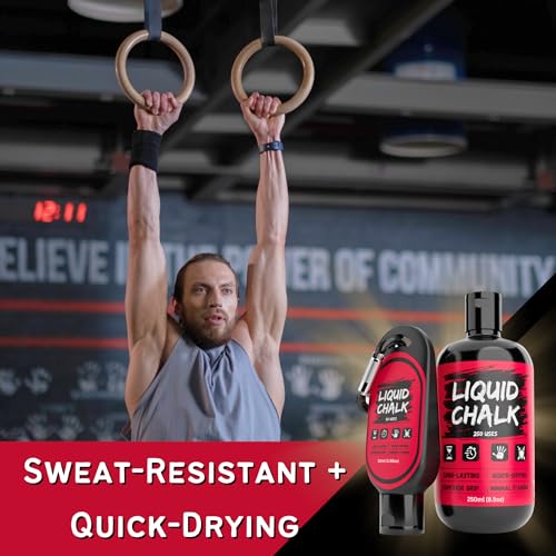 PowerGrip Liquid Chalk – Sweat-Proof, No-Mess Grip Enhancer for Weightlifting, Rock Climbing & Gymnastics - size: 1x 50ml bottle