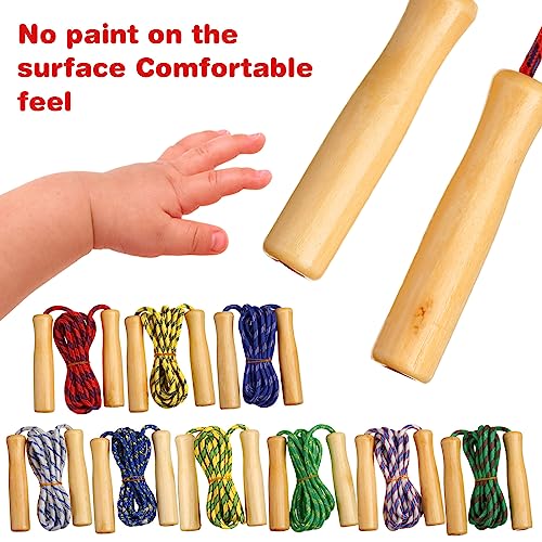 Lenwen Jump Rope Bulk 7.25ft Cotton Skipping 2026 Graduation Gift Adjustable Jump Rope with Handle for End of The School Training Exercise Christian Charity Donation Supplies