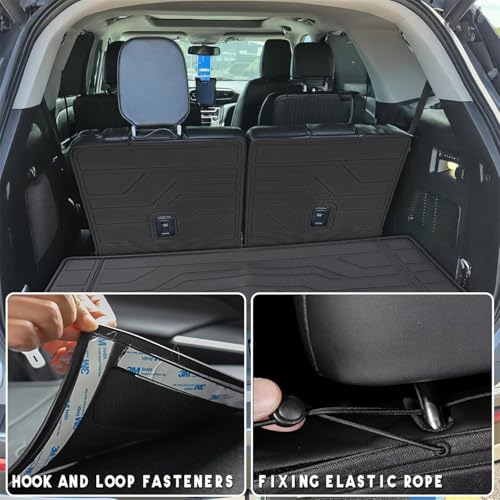KARPAL Floor Mats for 2020-2026 Ford Explorer 6 & 7 Seats, Custom Fit TPE All Weather Ford Explorer Accessories 1st & 2nd & 3th Row Floor Liner & Trunk Mat with Backrest Mat - style: 2020-2026 | For Ford Explorer 6 & 7 Seats | 1st & 2nd & 3th Row Floor Li
