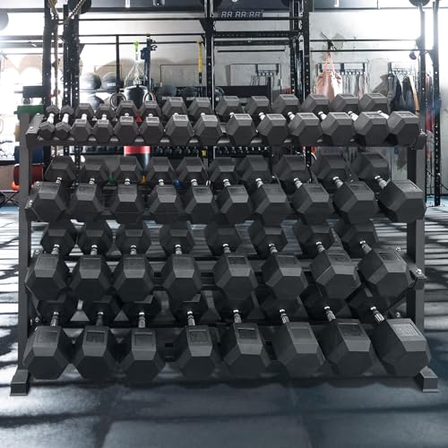 550 lbs 1200lbs 2100 lbs Dumbbells Weight Set, Hex Dumbbell Sets, Gyms Weights Dumbbells Sets, Weight Set for Home Gym, Strength Training, Fitness Center Equipment - color: 2100lbs Dumbbells W/ 4-tier Rack
