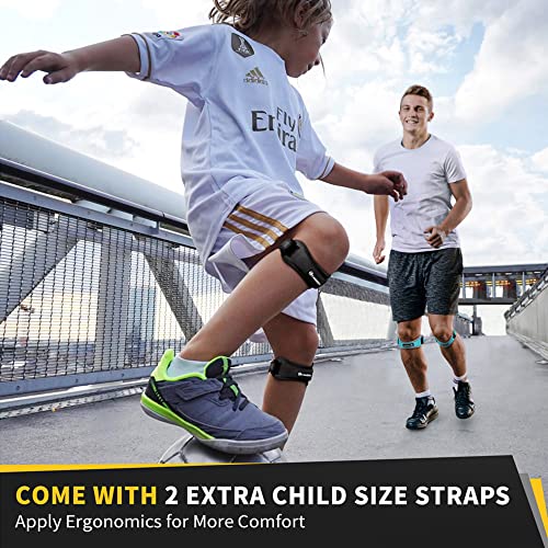CAMBIVO 2 Pack Patella Tendon Knee Straps, Knee Brace for Women & Men with Extra Straps, Patella Bands for Pain Relief, Osgood Schlatter, Jumper’s Knee, Tendonitis, Running, Basketball, Volleyball - color: Lake Blue