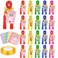 25 Set Jump Ropes for End of Year Student Gifts – 7.7ft Rainbow Adjustable Skipping Ropes Bulk with Cards for Teachers, Students, School Parties & Outdoor Activities - color: Rainbow
