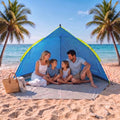 Beach Tent Sun Shelter – UPF 50+ UV Protection, Lightweight Portable Pop-Up Canopy, Windproof Shade with Sandbags, Carry Bag for Beach, Camping & Outdoor Travel (Light Blue) - color: Light Blue