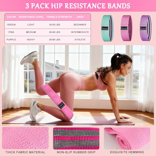 Home Pilates Kit for Women, Pilates Ring Set, Pilates Equipment Kit for Women Home Workouts, Pilates Essentials Kit with Pilates Ring and Ball, Resistance Bands for Strength, Toning, Flexibility - color: Pink-12 inch Ring