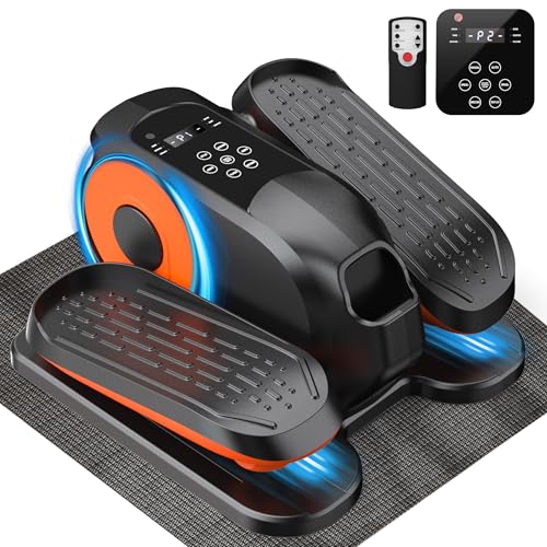 Mini Under Desk Elliptical Low Impact Electric Leg Exerciser As Seen on TV While Sitting for Seniors with Non-Slip Mat Quiet & Portable for Home and Office