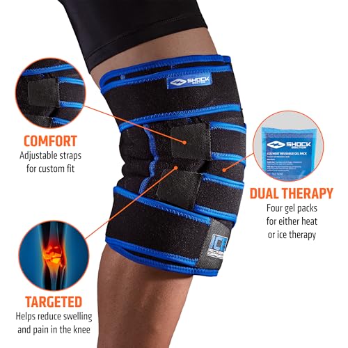 Shock Doctor Ice Recovery Compression Knee Wrap Brace - size: Small-Medium