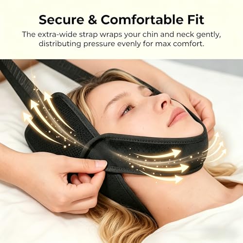 Adjustable Cervical Neck Support Stretcher, Soft Skin-Friendly Portable Neck Relaxation Tool with Durable Nylon Tape and Anti-Slip Handle, Adjustable Fit for Home Office Daily Neck Care, Black
