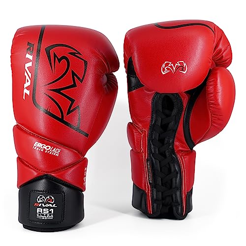 RIVAL Boxing RS1 2.0 Ultra Pro Sparring Gloves, Lace-up Closure - Super-Resistant Microfiber, Soft Inner Lining, and High-Density Padding - color: Red, size: 18 oz.