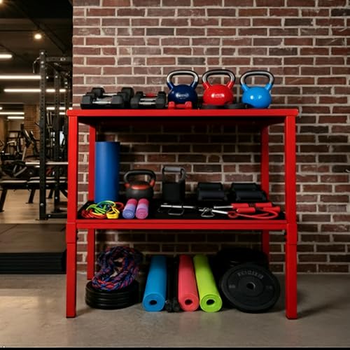 Commercial Heavy Duty Dumbbell/Kettlebell Rack Stand 500-800LBS | Heavy Duty One-Piece Welded Frame, Anti-Tip Non-Slip Base, Easy 6-Part 10-Min Assembly, Fitness Gear Storage for Garage