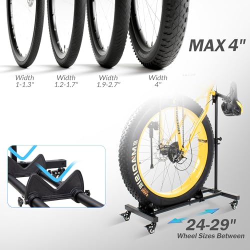 Sttoraboks Vertical Bike Stand, Freestanding Bike Rack Garage Storage Upright Bicycle Floor Stand Indoor Bike Holder with Adjustable Height for Garage & Apartment - for Wheels Sizes up to 29” - size: 1 Pack