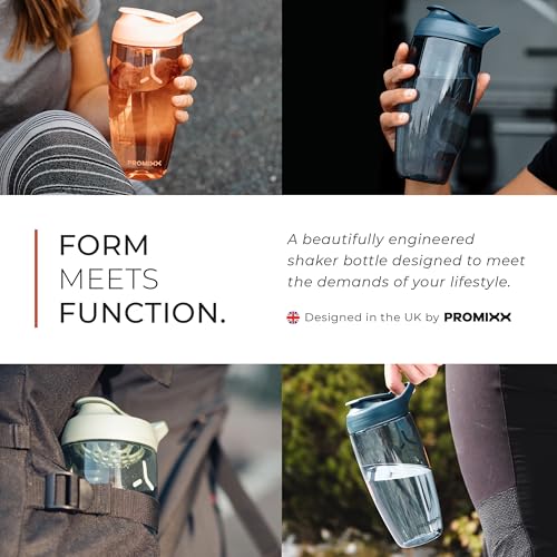 Promixx Pursuit Protein Shaker Bottle (24 oz) – Silent No-Ball Mixer, Leak-Proof Lid, BPA/BPS & Phthalate-Free ECOZEN – Easy-Clean Shaker Cup for Protein Shakes, Pre & Post-Workout Smoothies - color: Ocean Calm Blue, size: 24 Ounces, style: 24 oz