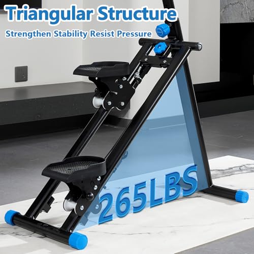 Stair Stepper for Home,Vertical Climber Workout Machine,Stair Stepper with Handlebar for Full-Body Exercise Stair Stepper with Stable Frame Adjustable Handlebar - color: Blue