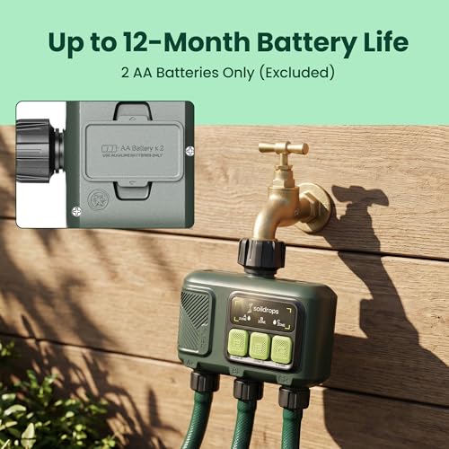 WiFi Water Timer, Hose Timer 984ft Long Range RF with Gateway, App Control, 8-Month Battery, Weather Delay, 3/4" Smart Irrigation Controller - style: 3-Zone