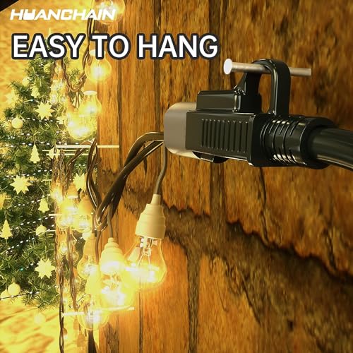 HUANCHAIN Black Outdoor Extension Cord 75 FT Waterproof, Flexible 16/3 Gauge Power Cord Extension 3 Prong 10A 1250W SJTW ETL Listed - color: Black with Hook, size: 75FT, style: 16/3 Extension Cord