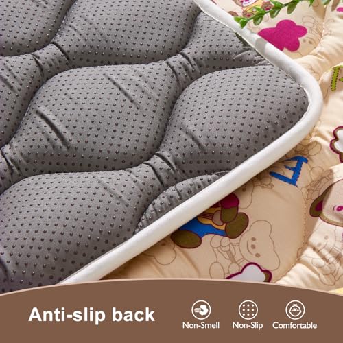 Baby Play Mat - 79" X 63",Premium Thicker Foam One-Piece Machine Washable, Extra Large Anti-Slip Soft Cushioning Foam Playmats for Babies and Toddlers, Foldable Baby Crawling Mat for Playpen - color: Lovely Bear, size: 79" x 63"