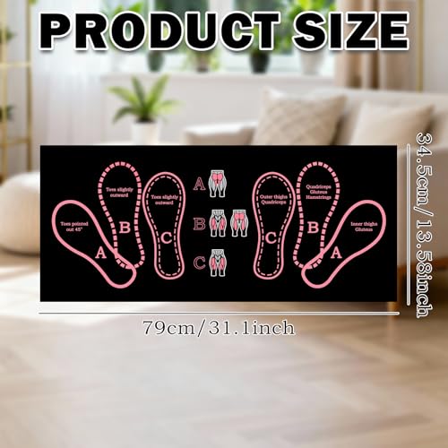 Anti-Slip Squat Mat, Squat Mat with Foot Position Sports Accessories for Home Workout, Anti-Slip & Shock-Absorbing Scientific Design Suitable for Home & Gym Use - color: Pink