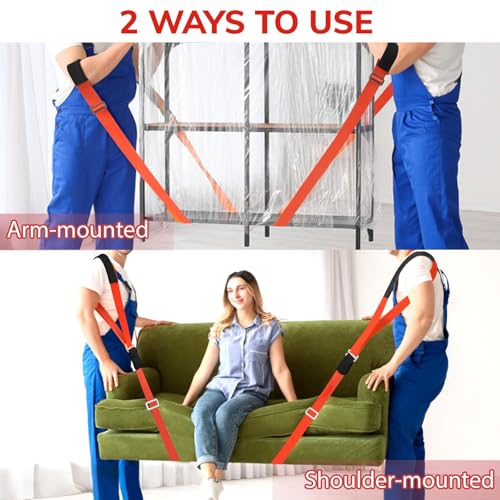 Ytonet Moving Straps, Lifting Straps for Move Furniture, 2-Person Shoulder Lifting and Moving System for Appliances, Mattresses, Heavy Objects up to 800lbs, Furniture Strap Round Sling, Orange - size: 120 inches