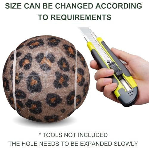 ANCKNE Walker Tennis Balls Precut Tennis Balls for Walkers 4PCS Walkers Legs Universal Precut Glide Balls, Heavy Duty Long Lasting Felt Pad Glide Coverings for Furniture Legs and Floor Protection - color: Leopard