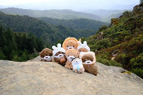 Rock Climbing Chalk Bag – Cute Plush Chalk Bag for Bouldering, Gym, Indoor & Outdoor Climbing – Drawstring Closure, Adjustable Waist Belt – Fun Character Design for Climbers - color: Brown