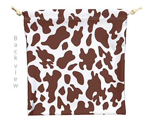 Bitt Sportswear Personalized Gymnastics Grip Bag in Cow Print with Crystals Options (Brown Cow Print) - color: Brown Cow Print