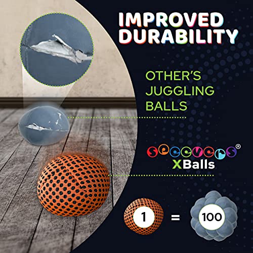 speevers Professional Juggling Balls Set: Soft, Durable, and Non-Slip for Beginners & Pros - Indoor & Outdoor Fun, Skill Development & Stress Relief - 3 Pack with Carry Bag (Orange 4.2 oz) - color: Orange, size: 4.2 oz