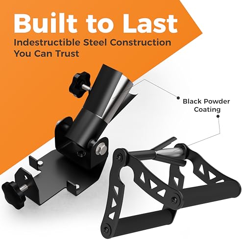 EVERSTRONG T Bar Row Attachment with V Bar Attachment Landmine Handle - 360 Swivel Landmine Attachment for Barbell for Full-Body Workout in Home Gym - Small Spaces - Deadlifts Squats Landmine Stand - style: 2" Rack/Wall Mount with V Grip