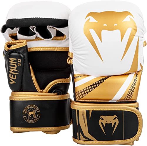 Venum Challenger 3.0 Sparring Gloves - color: White/Black/Gold, size: Medium