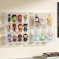 3 Tier Acrylic Display Case for Figures, Wall-Mounted Clear Storage Organizer Box with 2 Movale Plates & Magnetic Door, Display Cases for Collectibles Action Figure, 2 Pack - size: Standard 2 Pack