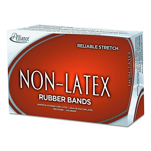 Alliance Rubber 37176#117B Non-Latex Rubber Bands,1 lb Box Contains Approx. 250 Bands (7" x 1/8",Orange),(Pack of 10) - size: 7 x 1/8 Inches (Pack of 10)