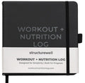 Workout + Nutrition Log – 12 Week Fitness Tracker, Workout Log Book, Gym Planner, and Food Journal for Men & Women | Daily Exercise, Diet, Weightlifting, and Nutrition Log - color: Matte Black
