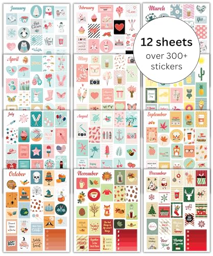 Lamare Seasonal Planner Stickers for Journaling – Calendar Stickers Adults - style: Seasonal Stickers