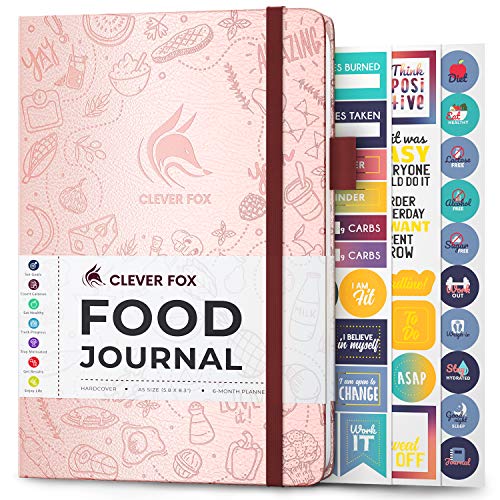 Clever Fox Food Journal - Daily Food Diary, Meal Planner to Track Calories & Nutrients, Weight Tracker Notebook, A5 (Rose Gold) - color: Rose Gold, size: A5 (5.8'' x 8.3'')