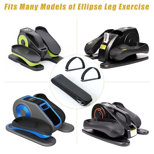 4 Pcs Ellipse Leg Exerciser Pedal Straps，Non-Slip Foot Pedal Straps for Under Desk Elliptical Machine, Foot Pedal Straps for Adults Seniors Fitness Home Sports Accessories