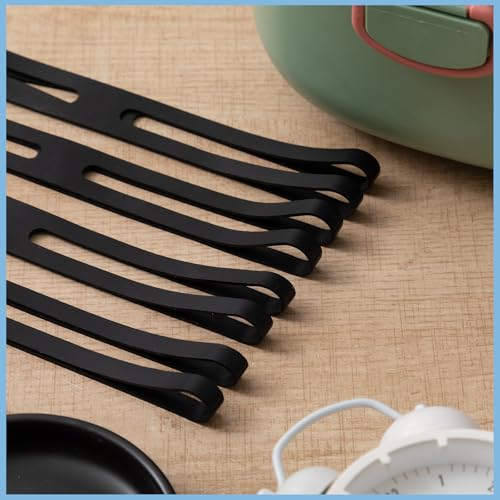 Outus 10 Pcs 9 Inch H-band Silicone Rubber Bands Assorted Black Elastic Rubber Wrapping Bands for Books, Cameras, Art, Cooking, Wrapping, Exercise, Bag Wraps - size: Black