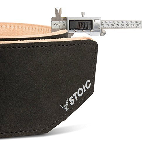 Stoic Weight Lifting Belt for Men & Women - size: X-Large 41-44" BELLY, style: 10MM Thick Single Prong