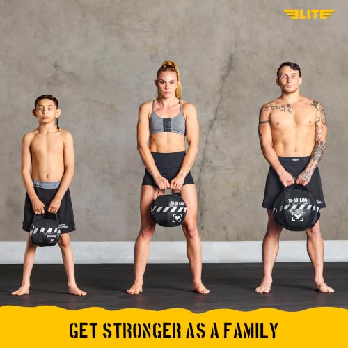 Elite Kettlebell Sandbag - Heavy Duty Sand Weights Bag for Cross Training, Strength Training, Workout, Functional Fitness, Adjustable Weight, Durable Training Equipment for Home & Gym (UN-FILLED) - size: 10-20 lbs