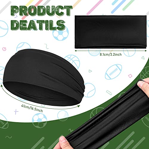 Deekin 6 Pcs Sweatbands for Kids Soccer Headbands Boys for Sports Breathable Sweat Wicking Headband for Kids Athletic Baseball Football Youth 5-15 Years Old - color: Black, Dark Gray, Navy Blue