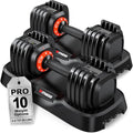 Rendpas Adjustable Dumbbells Set 25/55/80lbs, 10-in-1/16-in-1 Free Weights Set, 1-Second Quick Adjust,Space-Saving Home Gym Strength Training for Men Women - size: 25LBS Pair-10 Weights