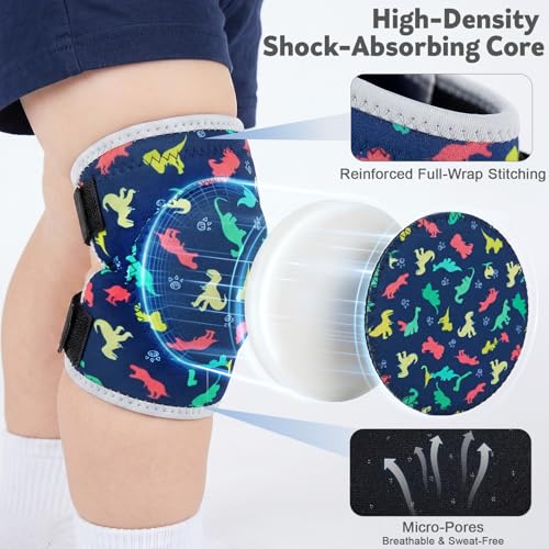 Soft Toddler Knee Pads and Elbow Pads Set with Bike Gloves | Non-Slip Toddler Knee Pads for Boys Girls 2-4 Years, Breathable Kids Protective Gear for Balance Bike, Scooter, Bicycle - color: Blue