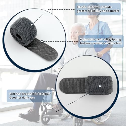 4 Packs Leg Bag Straps(Gray), Urine Drainage Bag Strap Catheter Leg Bag Straps with Soft Elastic Fabric Comfortable Silicone Grips for Men Women Urine Tube Fix Device Supplies - color: Gray