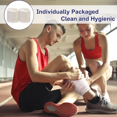 24 Pack Elastic Bandage Wrap 2” Bandage Wrap with Hook and Loop Closure on Both Ends Self Adhesive Bandage Wrap for Sports, Medical, and Injury Recovery - size: 2 Inch
