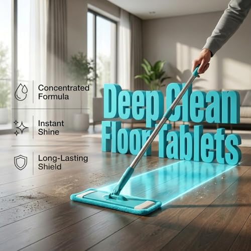 Multi-Surface Floor Cleaner Tablet, Multi-Effect Floor Cleaning Sheets Wood Cleaner Tablets for Mopping Luxury Vinyl Plank Wood Flooring Deep Cleans (Osmanthus Scent, 30PCS) - color: Osmanthus Scent