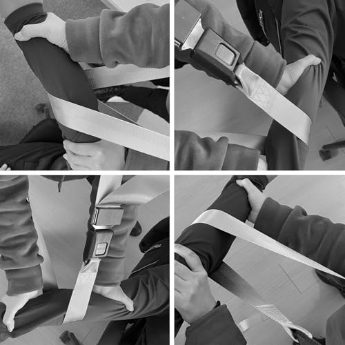 Mobilization Belt New – Premium Adjustable Thick Cushioning Pad for Physical Therapy, Rehabilitation & Stretching – High-Performance Traction Equipment for Therapists and Home Use - color: White