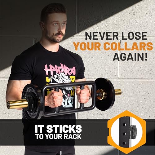 Magnetic Barbell Collars [Bells of Steel] Version 2.0 Premium Weight Bar Clamps, Quick Release Barbell Clips, Olympic Barbell Clamps, High-Strength Nylon Gym Clips, Pair, Black - color: Black V.2