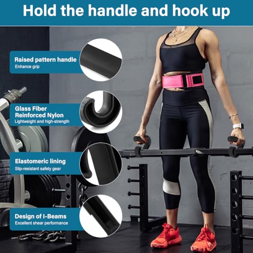 Neutral Grip Pull Up Handles Attachment for Pull up Bars, Barbells & Resistance Bands, Ergonomic, Portable, Durable Handles with Non-Slip Design for Home Gym