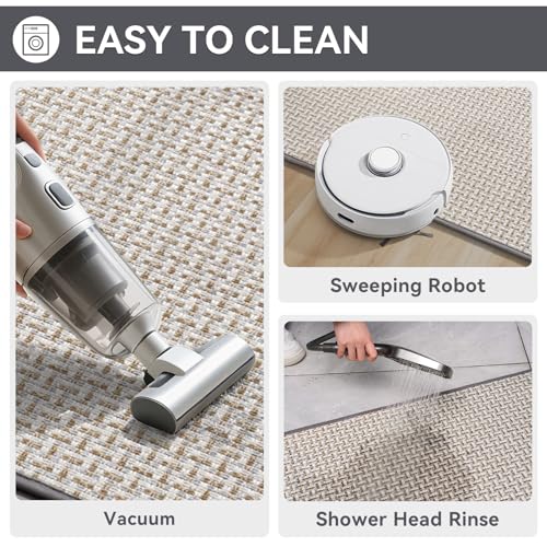 Indoor Door Mat 36x60 Dirt Resistant and Absorbent, Non-Slip Rubber Backing Floor Mats, Easy Clean Low-Profile Door mat for Entryway, Front Door, Inside Entrance Gray - color: A- Gray, size: 36"x60"