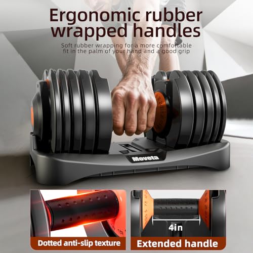 Adjustable Dumbbells Set of 2，Free Weights Dumbbells Set | Adjustable Dumbbell Set，52.5 lbs pair 105 lbs，15 in 1，for Men/Women Gym Equipment for Home Strength Training Equipment