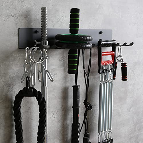 Multifunctional Gym Equipment Storage Rack - Wall Mount Holder for Exercise Bands, Lifting Belts and Skipping Ropes